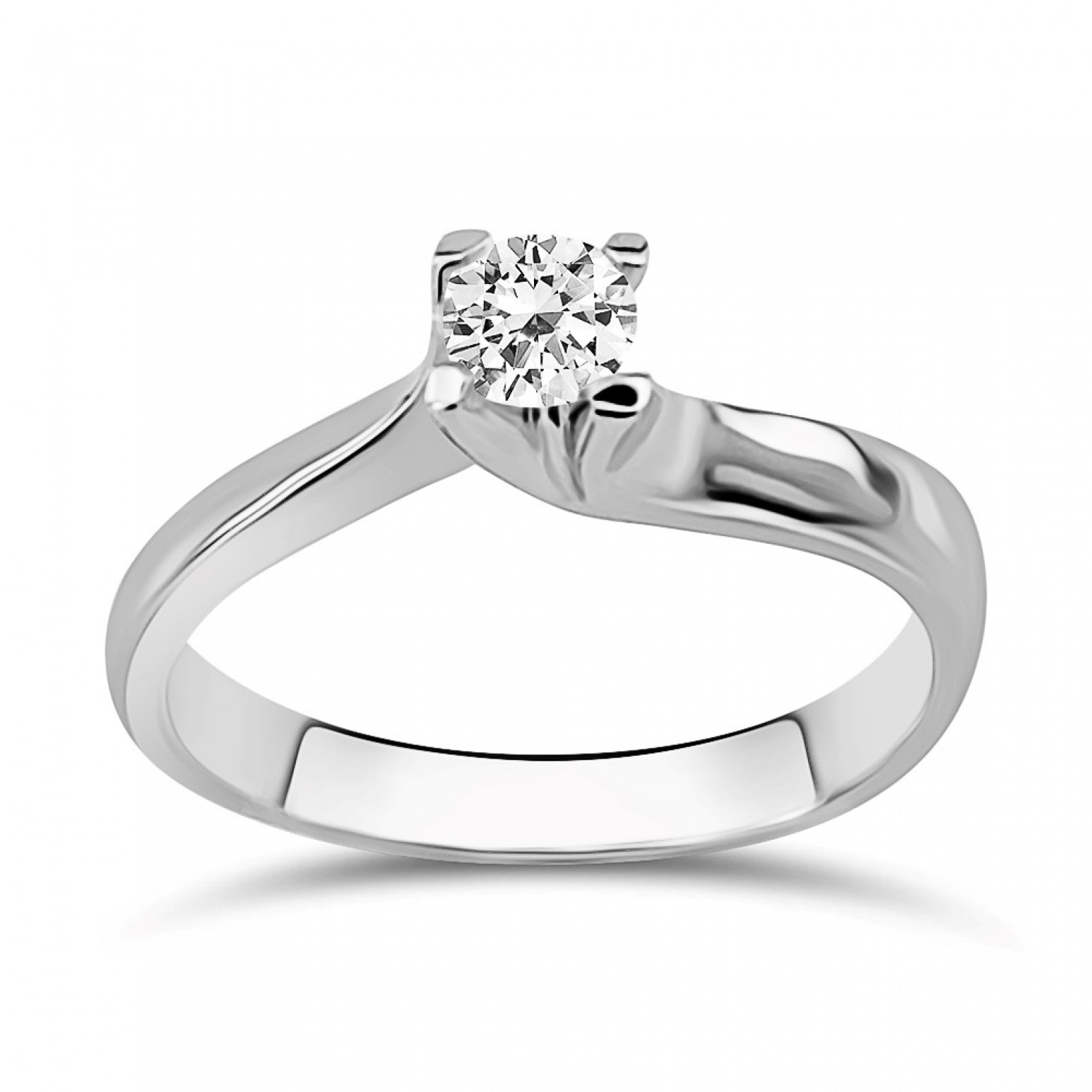 Μονόπετρο δαχτυλίδι Κ18 λευκόχρυσο με διαμάντι 0.23ct, VS1, E από το GIA da3862 ΔΑΧΤΥΛΙΔΙΑ ΑΡΡΑΒΩΝΑ Κοσμηματα - chrilia.gr