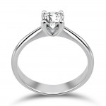 Solitaire ring 18K white gold with diamond 0.41ct, SI1, F from GIA da3712 ENGAGEMENT RINGS Κοσμηματα - chrilia.gr