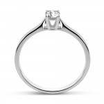 Solitaire ring 18K white gold with diamond 0.20ct, VS2, E from IGL da3519 ENGAGEMENT RINGS Κοσμηματα - chrilia.gr