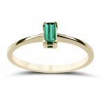 Solitaire ring 18K gold with emerald 0.21ct, da3687 ENGAGEMENT RINGS Κοσμηματα - chrilia.gr