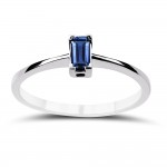 Solitaire ring 18K white gold with sapphire 0.25ct, da3690 ENGAGEMENT RINGS Κοσμηματα - chrilia.gr