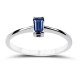 Solitaire ring 18K white gold with sapphire 0.22ct, da3690