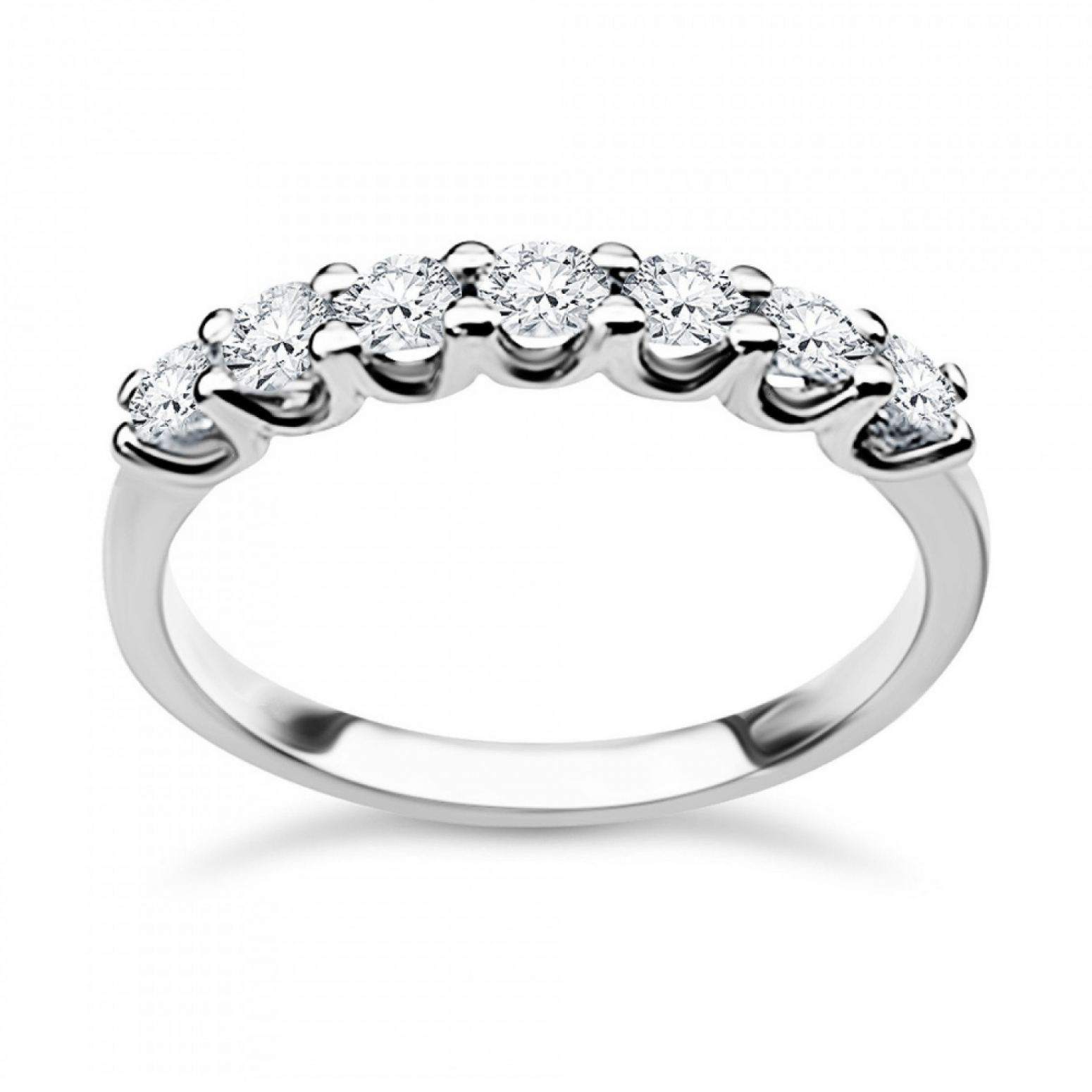Μισόβερο Δαχτυλίδι - Μισόβερο δαχτυλίδι Κ18 λευκόχρυσο με διαμάντια 0.50ct , VS1/VS2, E/F από το IGL da3507 ΔΑΧΤΥΛΙΔΙΑ ΑΡΡΑΒΩΝΑ Κοσμηματα - chrilia.gr