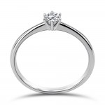 Solitaire ring 18K white gold with diamond 0.26ct, VS2, F from GIA, da3768 ENGAGEMENT RINGS Κοσμηματα - chrilia.gr