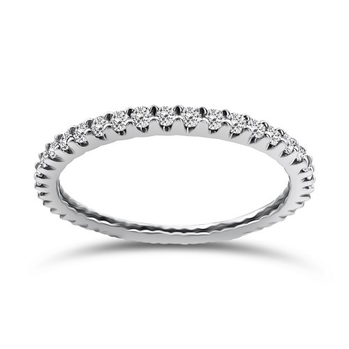 Ολόβερο Δαχτυλίδι - Ολόβερο δαχτυλίδι Κ18 λευκόχρυσο με διαμάντια 0.43ct, VS1, F από το IGL da3774 ΔΑΧΤΥΛΙΔΙΑ ΑΡΡΑΒΩΝΑ Κοσμηματα - chrilia.gr