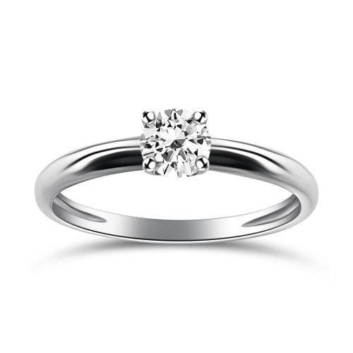 Μονόπετρο δαχτυλίδι Κ18 λευκόχρυσο με διαμάντι 0.28ct, VVS2, H από το IGL da4156 ΔΑΧΤΥΛΙΔΙΑ ΑΡΡΑΒΩΝΑ Κοσμηματα - chrilia.gr