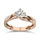 Solitaire ring 14K pink gold with zircon, da3802