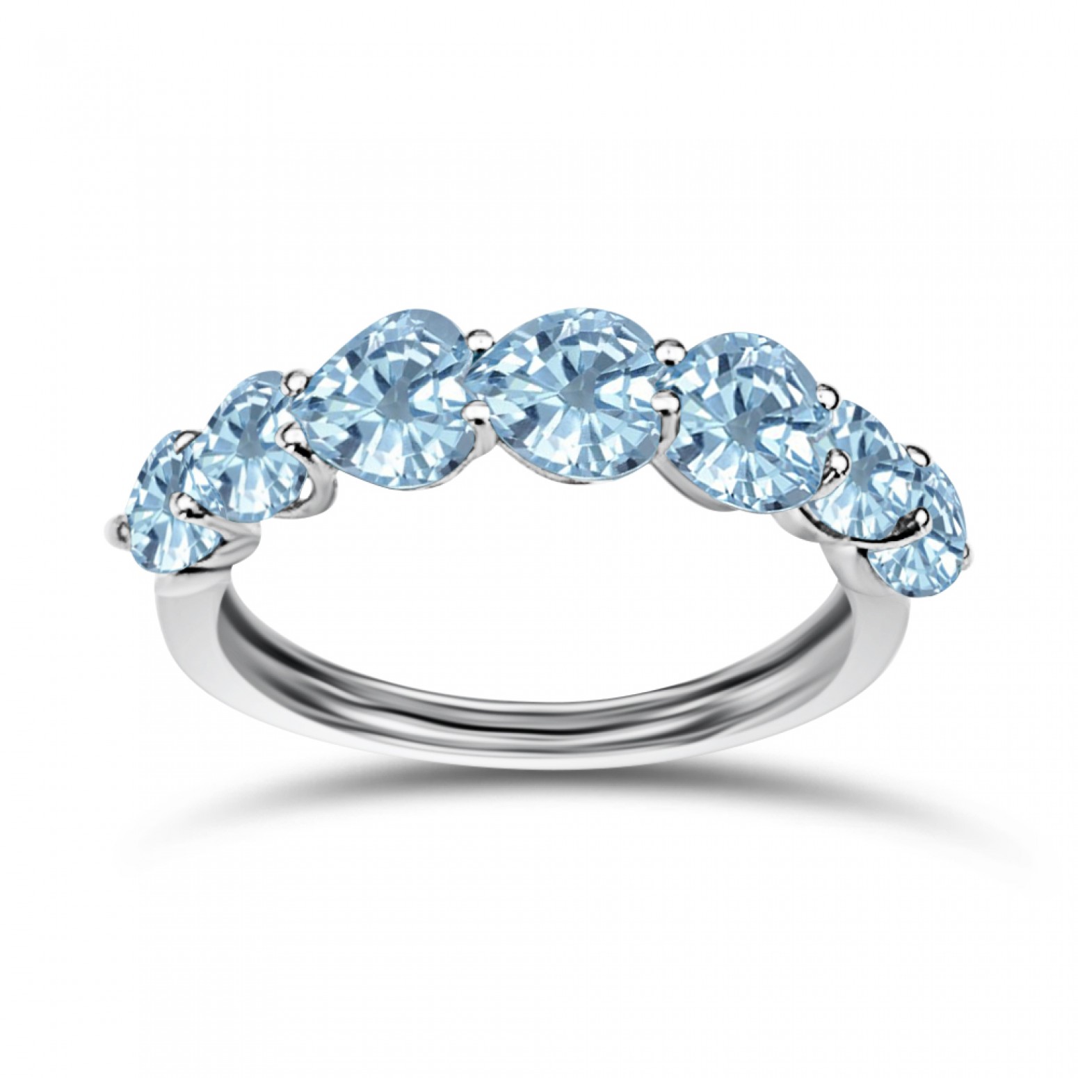 Μισόβερο Δαχτυλίδι - Μισόβερο δαχτυλίδι Κ18 λευκόχρυσο με μπλέ τοπάζι 2.90ct, da3849 ΔΑΧΤΥΛΙΔΙΑ ΑΡΡΑΒΩΝΑ Κοσμηματα - chrilia.gr