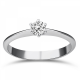 Solitaire ring 18K white gold with diamond 0.19ct, VS2, F from GIA da3769