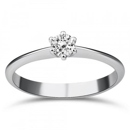 Μονόπετρο δαχτυλίδι Κ18 λευκόχρυσο με διαμάντι 0.27ct, VS1, E από το GIA da3770 ΔΑΧΤΥΛΙΔΙΑ ΑΡΡΑΒΩΝΑ Κοσμηματα - chrilia.gr