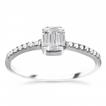 Πολύπετρο Δαχτυλίδι - Πολύπετρο δαχτυλίδι Κ18 λευκόχρυσο με διαμάντια 0.22ct, VS1, F  da3112 ΔΑΧΤΥΛΙΔΙΑ ΑΡΡΑΒΩΝΑ Κοσμηματα - chrilia.gr