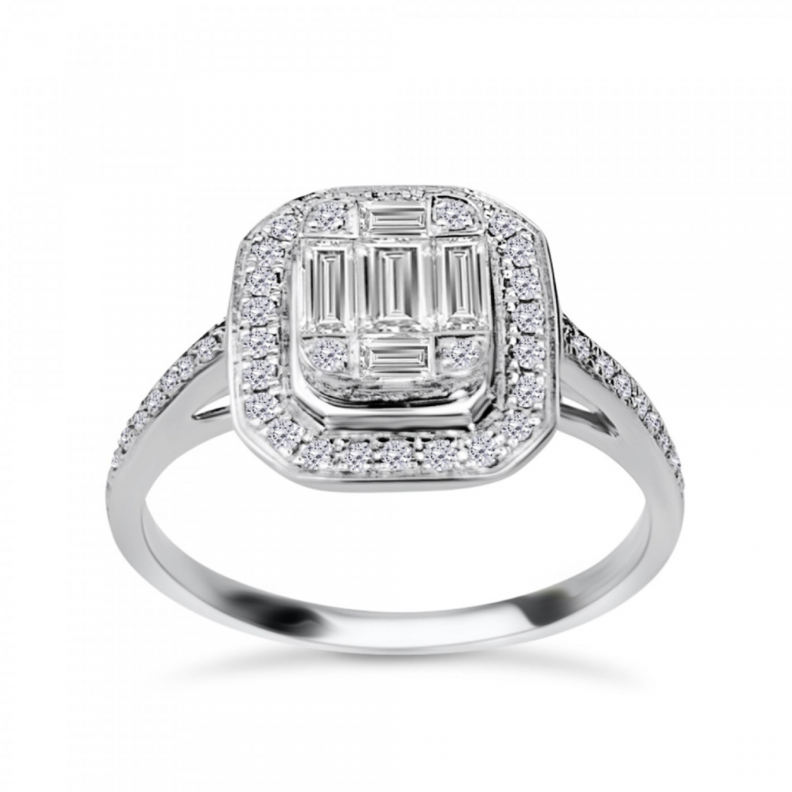 Πολύπετρο Δαχτυλίδι - Πολύπετρο δαχτυλίδι Κ18 λευκόχρυσο με διαμάντια 0.54ct , VS1 , F da3293 ΔΑΧΤΥΛΙΔΙΑ ΑΡΡΑΒΩΝΑ Κοσμηματα - chrilia.gr