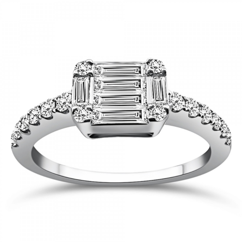 Πολύπετρο Δαχτυλίδι - Πολύπετρο δαχτυλίδι Κ18 λευκόχρυσο με διαμάντια 0.51ct, VVS1 , F da4078 ΔΑΧΤΥΛΙΔΙΑ ΑΡΡΑΒΩΝΑ Κοσμηματα - chrilia.gr