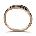 Multistone ring K14 pink gold with blue zircon, da3838 RINGS Κοσμηματα - chrilia.gr
