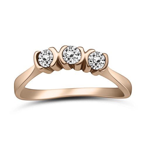 Πολύπετρο δαχτυλίδι Κ14 ροζ χρυσό με ζιργκόν, da1685 ΔΑΧΤΥΛΙΔΙΑ Κοσμηματα - chrilia.gr