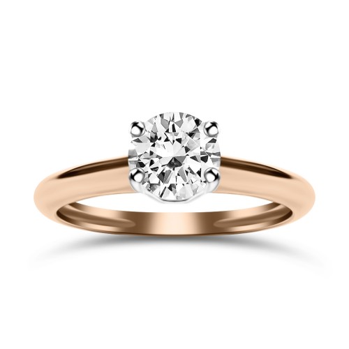 Μονόπετρο Δαχτυλίδι - Μονόπετρο δαχτυλίδι Κ14 ροζ χρυσό με ζιργκόν, da4145 ΔΑΧΤΥΛΙΔΙΑ ΑΡΡΑΒΩΝΑ Κοσμηματα - chrilia.gr