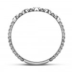 Half stone ring 18K white gold with sapphires 0.14ct, da4099 ENGAGEMENT RINGS Κοσμηματα - chrilia.gr