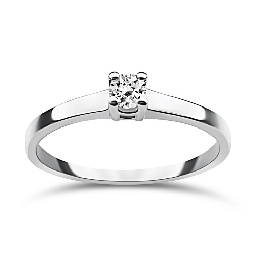 Μονόπετρο δαχτυλίδι Κ18 λευκόχρυσο με διαμάντι 0.12ct, VS1, G από το IGL da3761 ΔΑΧΤΥΛΙΔΙΑ ΑΡΡΑΒΩΝΑ Κοσμηματα - chrilia.gr