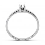 Solitaire ring 18K white gold with diamond 0.18ct, SI1, H from GIA da3763 ENGAGEMENT RINGS Κοσμηματα - chrilia.gr