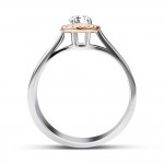 Solitaire ring 18K white & pink gold with center diamond 0.25ct, VVS2, E  from IGL da3981 ENGAGEMENT RINGS Κοσμηματα - chrilia.gr