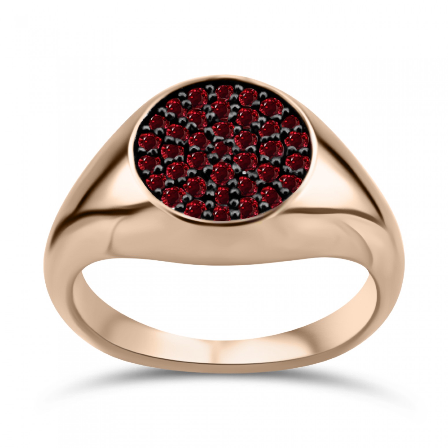 Ring, 18K pink gold with rubies 0.39ct, da3994 RINGS Κοσμηματα - chrilia.gr