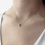 Heart necklace, Κ14 pink gold with zircon, ko5493 NECKLACES Κοσμηματα - chrilia.gr