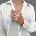 Solitaire ring 18K white gold with aquamarine 1.66ct and diamonds  VS1, H da3876 ENGAGEMENT RINGS Κοσμηματα - chrilia.gr
