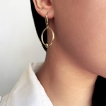 Dangle earrings K14 gold, sk3105 EARRINGS Κοσμηματα - chrilia.gr