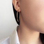 Hoop earrings K14 gold, sk3143 EARRINGS Κοσμηματα - chrilia.gr