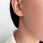 Solitaire earrings 18K white gold with diamonds 0.22ct, SI2, E from IGL sk3233 EARRINGS Κοσμηματα - chrilia.gr