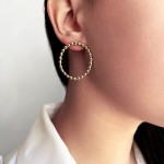 Dangle earrings K9 gold, sk3460 EARRINGS Κοσμηματα - chrilia.gr