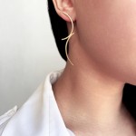 Dangle earrings K9 gold, sk3465 EARRINGS Κοσμηματα - chrilia.gr