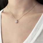 Necklace for baby and mum with kid, Κ14 white gold, ko1420 NECKLACES Κοσμηματα - chrilia.gr