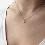 Multistone necklace 18K white gold with diamonds 0.11ct, SI1, H ko5037 NECKLACES Κοσμηματα - chrilia.gr