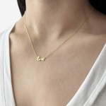 Love necklace, Κ14 gold with diamond 0.02ct, VS2, H ko5305 NECKLACES Κοσμηματα - chrilia.gr