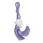 Hanging lucky-charm dolphin, with inox and white plexiglass, ac1461 GIFTS Κοσμηματα - chrilia.gr