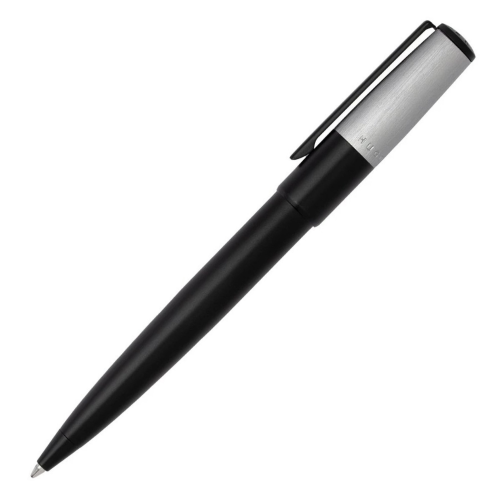 Hugo Boss ballpoint pen, Gear Minimal Black & Chrome HSN1894B, ac1279 GIFTS Κοσμηματα - chrilia.gr