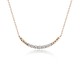 Multistone necklace, Κ18 pink gold with diamonds 0.56ct, VS1, G ko5441