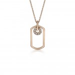 Necklace, Κ14 pink gold with diamonds 0.04ct, VS2, H ko5001 NECKLACES Κοσμηματα - chrilia.gr