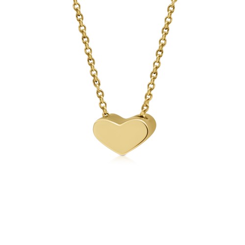 Heart necklace, Κ9 gold, ko4497 NECKLACES Κοσμηματα - chrilia.gr