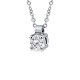 Solitaire necklace 18K white gold with diamond 0.16ct, SI1, H from IGL ko4821