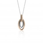 Oval necklace, Κ14 pink gold, ko2164 NECKLACES Κοσμηματα - chrilia.gr