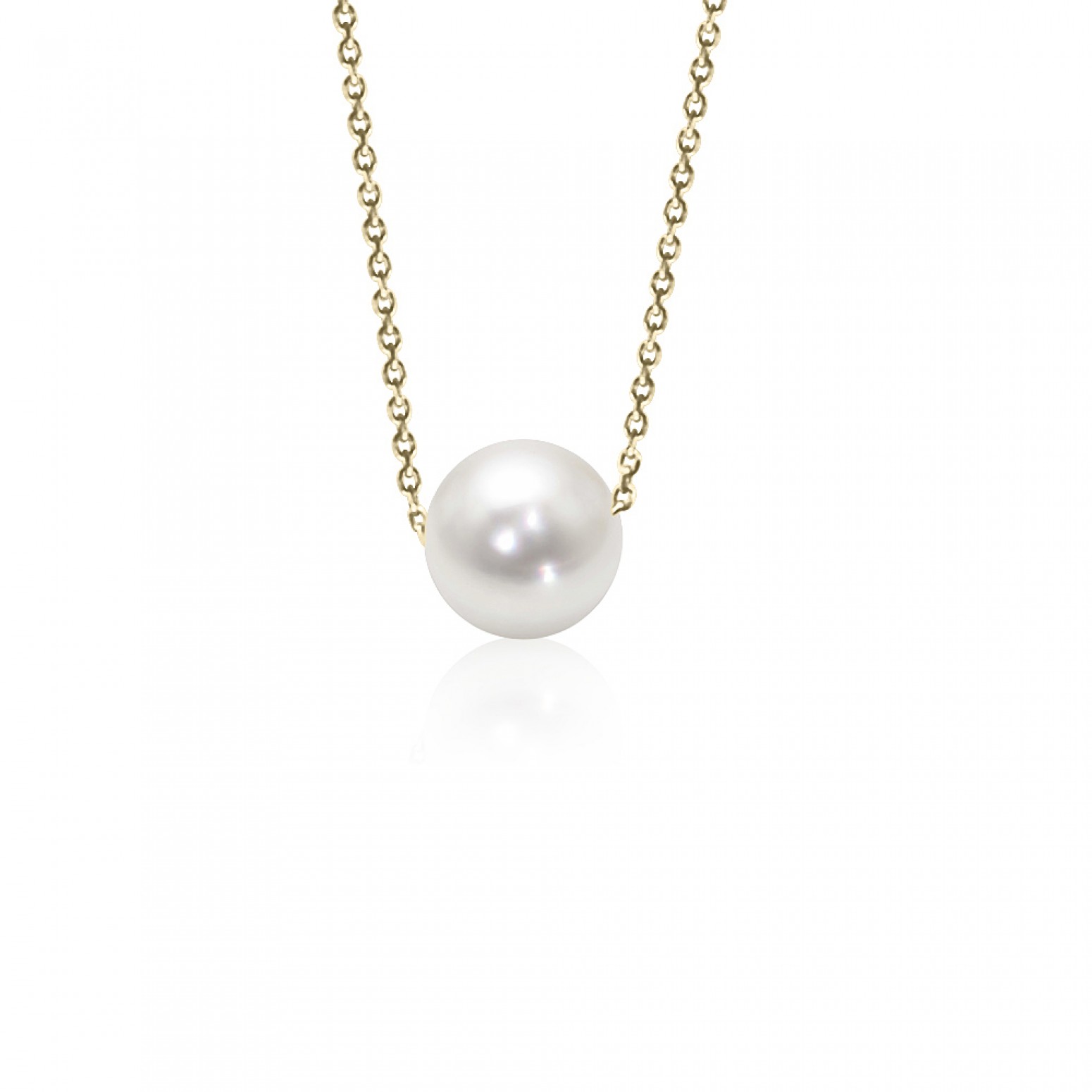 Necklace, Κ9 gold with pearl, ko4958 NECKLACES Κοσμηματα - chrilia.gr