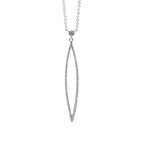 Multistone necklace 14K white gold with diamonds 0.20ct, SI1, H ko5034 NECKLACES Κοσμηματα - chrilia.gr