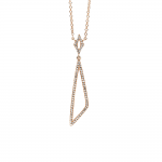 Multistone necklace 14K pink gold with diamonds 0.18ct, SI1, H ko5035 NECKLACES Κοσμηματα - chrilia.gr