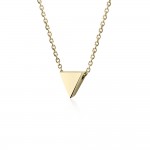 Triangle necklace, Κ14 gold, ko5492 NECKLACES Κοσμηματα - chrilia.gr