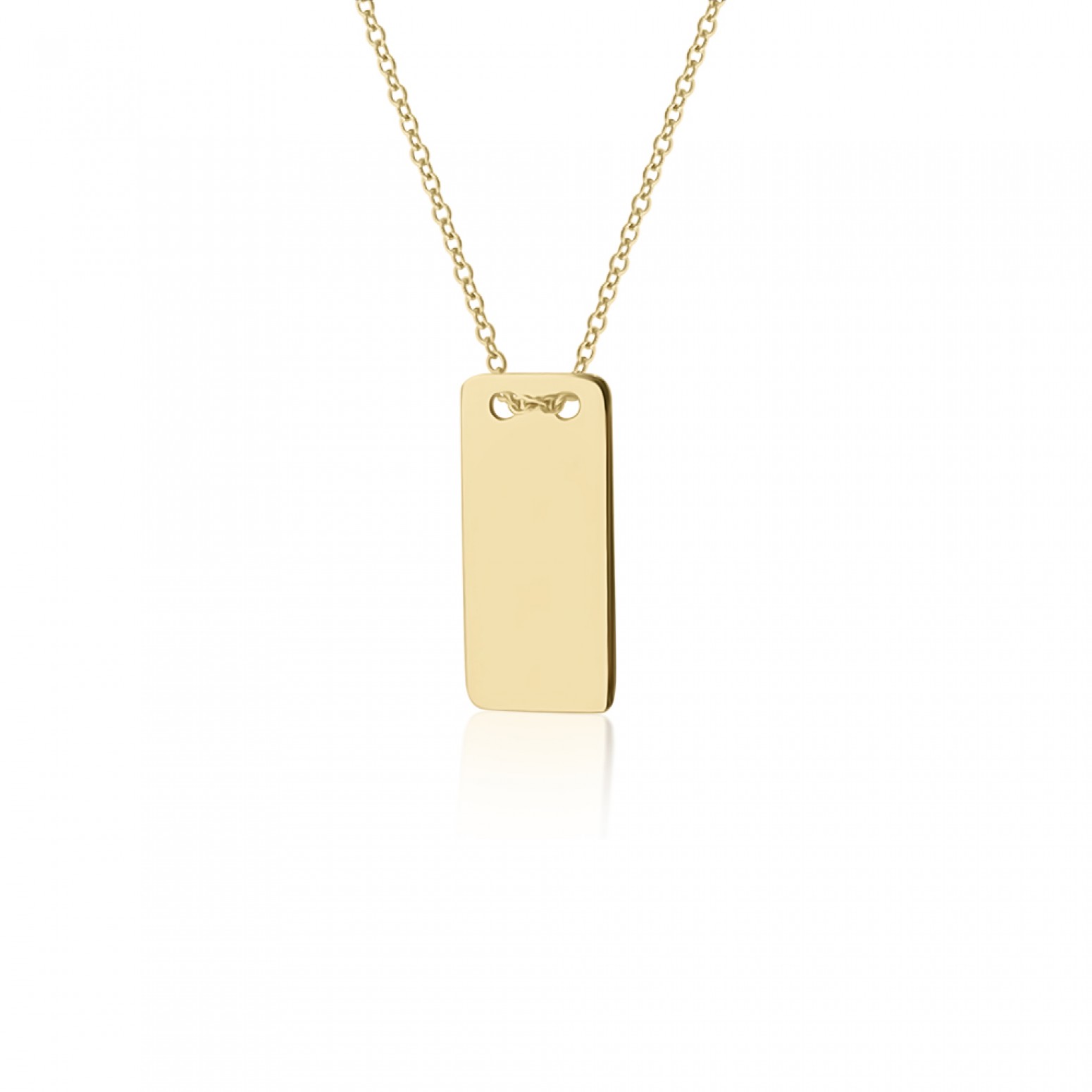 Tag necklace, Κ14 gold, ko5312 NECKLACES Κοσμηματα - chrilia.gr