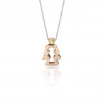 Necklace for baby and mum with kid, Κ14 pink gold, ko1422 NECKLACES Κοσμηματα - chrilia.gr