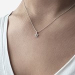 Star necklace, Κ18 white gold with diamonds 0.07ct, VS1, H ko5433 NECKLACES Κοσμηματα - chrilia.gr