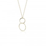 Round necklace, Κ14 gold, ko5604 NECKLACES Κοσμηματα - chrilia.gr